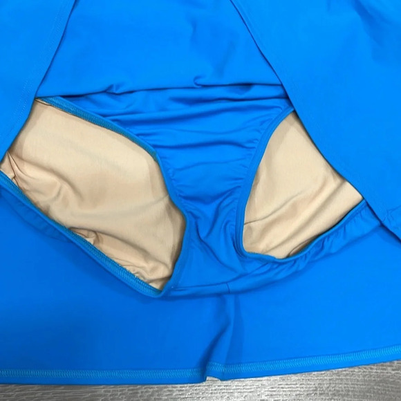 NWOT Lands’ End Turquoise Swim Skirt Tummy Control 26W/P - Picture 6 of 11